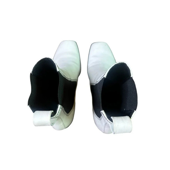 Rag & Bone Axis Chelsea Boots White Square Toe Leather Size 38.5 EU Women's - Picture 12 of 15